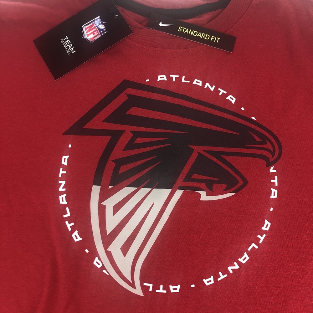 Nike NFL Atlanta Falcons Men's T Shirt Red Graphic Short Sleeve Size Medium - Picture 2 of 11